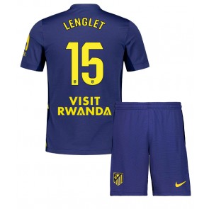 Atletico Madrid Clement Lenglet #15 Borta Kläder Barn 2025-26 Kortärmad (+ Korta byxor)
